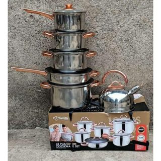 Yimeitai 12 PCs Cookware Set