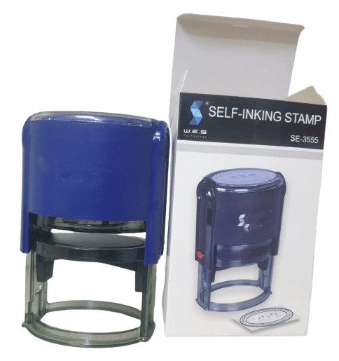 Self Inking Rubber stamp with dates (oval)