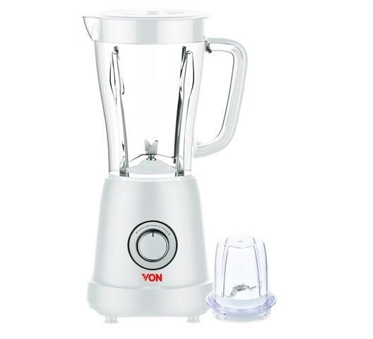 Von VSBT03BLW 1.5L Blender + Mill 500W - White