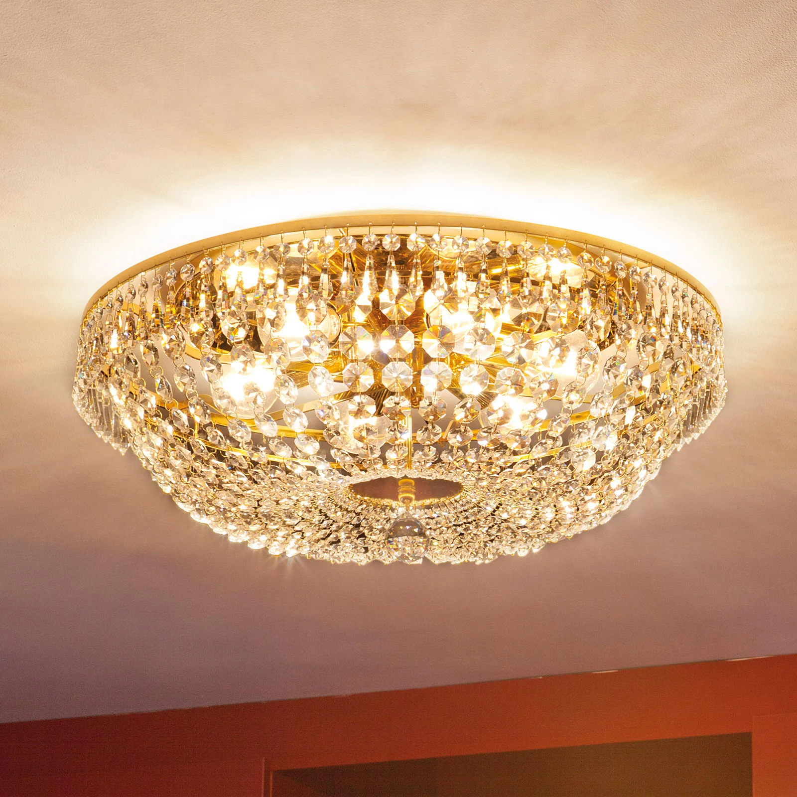 Crystal ceiling light
